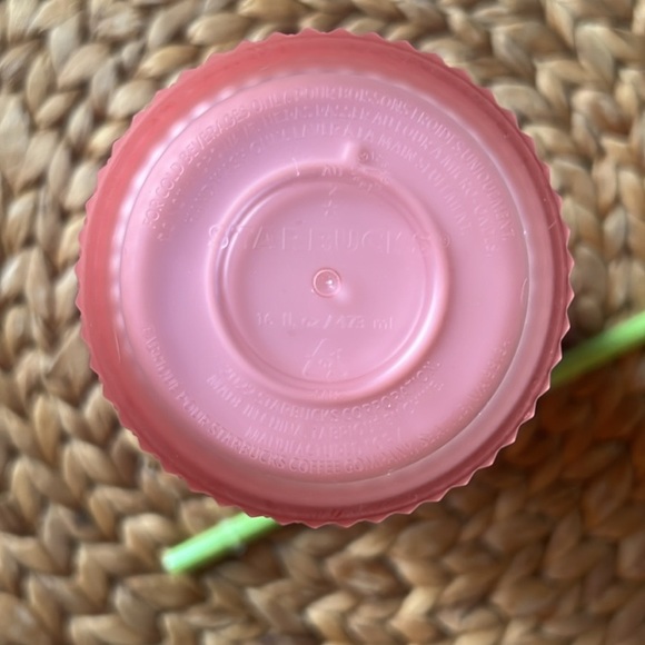 Starbucks Pink Textured Tumbler with Green Straw - Picture 3 of 5